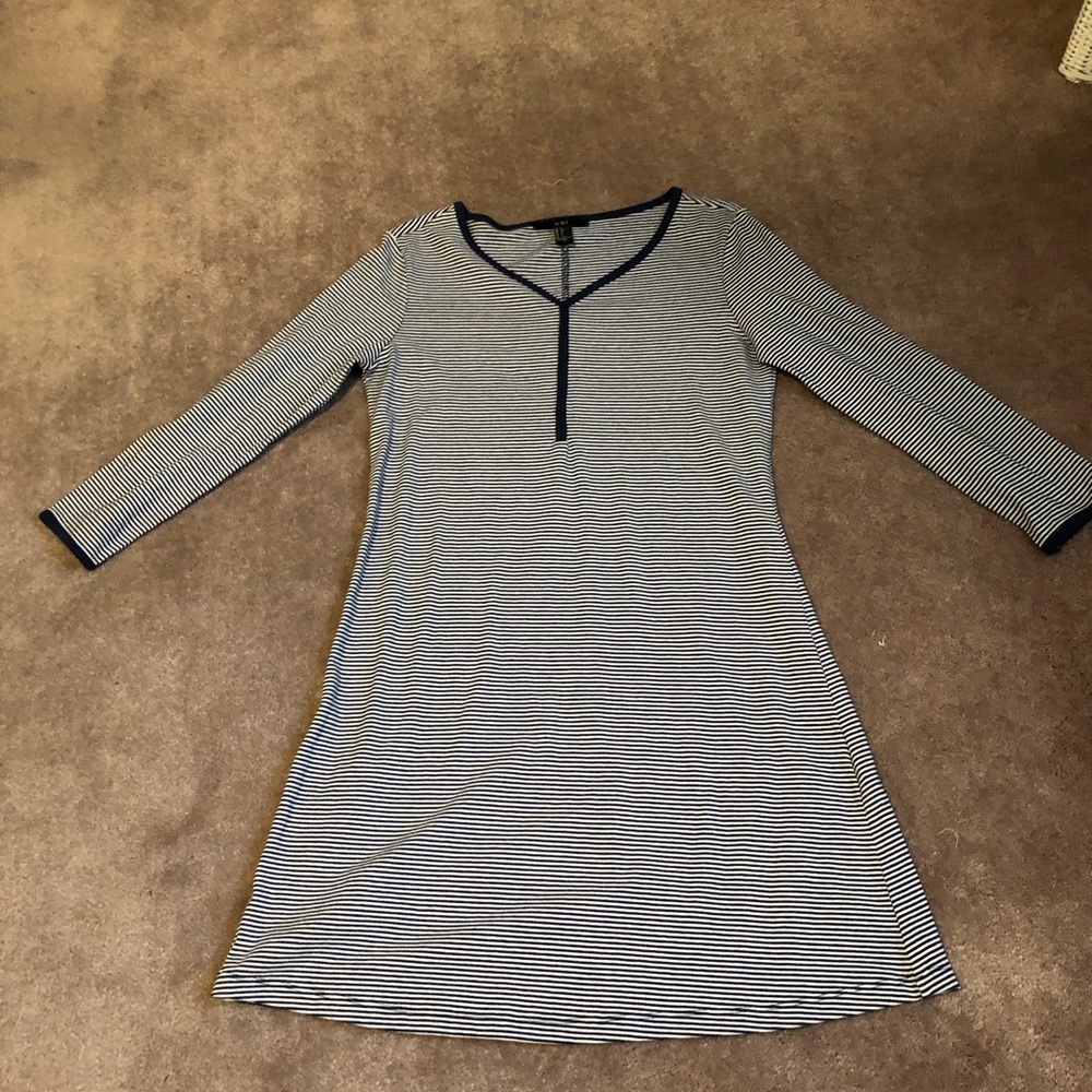 Forever 21 navy and white striped night gown